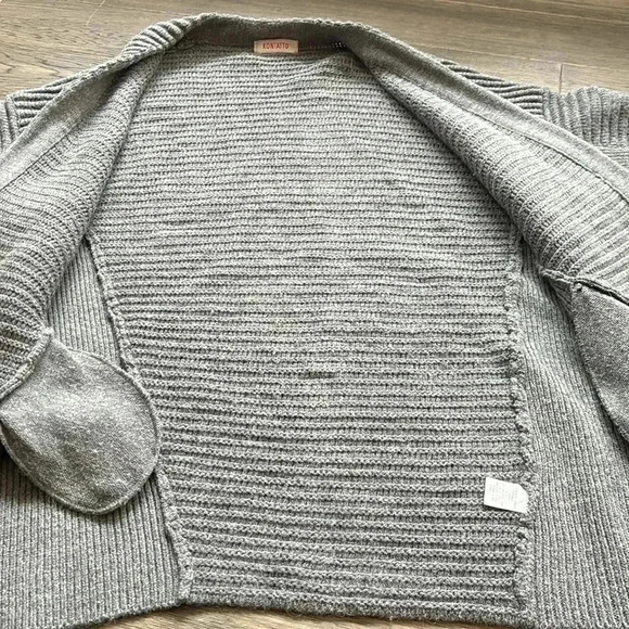 🔥Kontatto🔥 | Grey  chunky knit long cardigan sweater with wool and alpaca - Picture 10 of 12